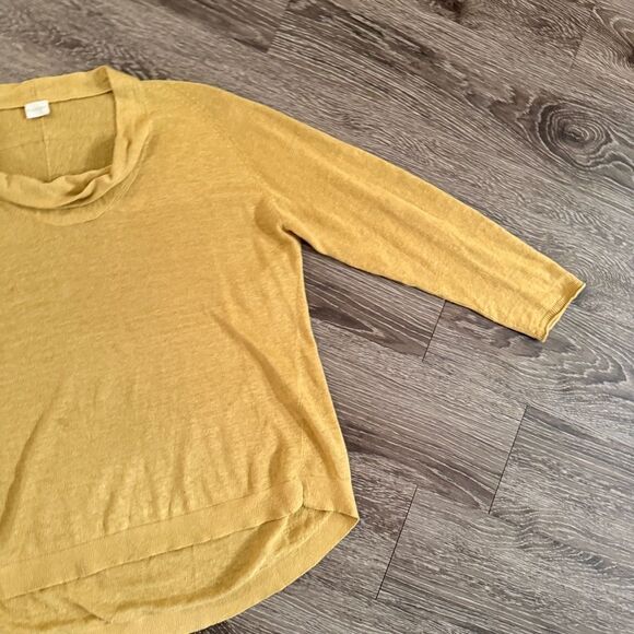 Poetry Golden Yellow Linen top - Picture 4 of 9